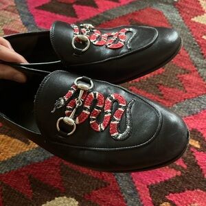Gucci Horsebit Snake Brixton Loafer - 7 - 37